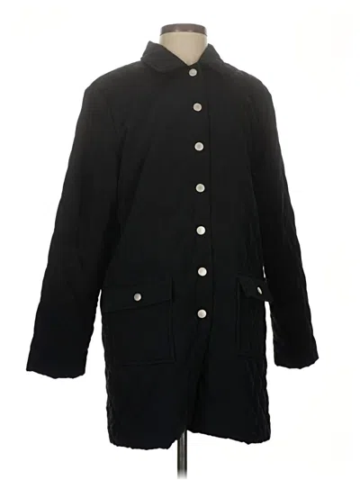 Pre-owned Susan Graver Coat In Black