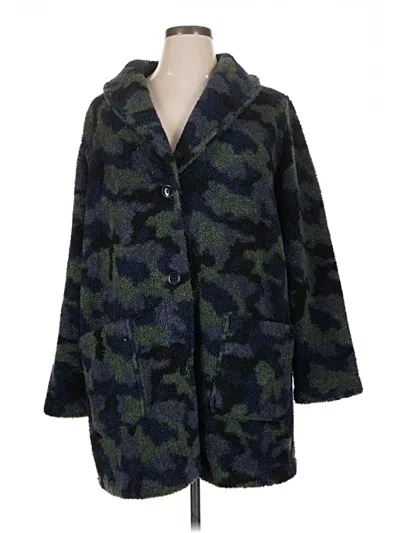 Pre-owned Susan Graver Coat In Blue