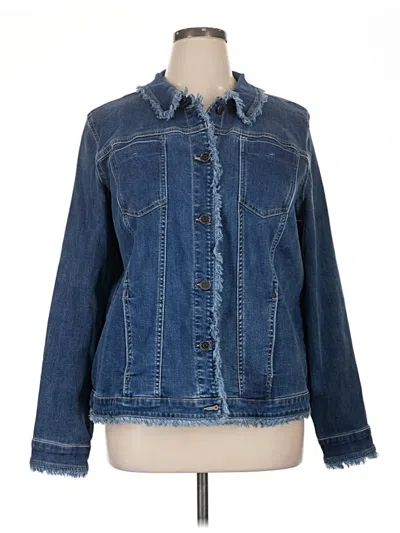 Pre-owned Susan Graver Denim Jacket In Blue
