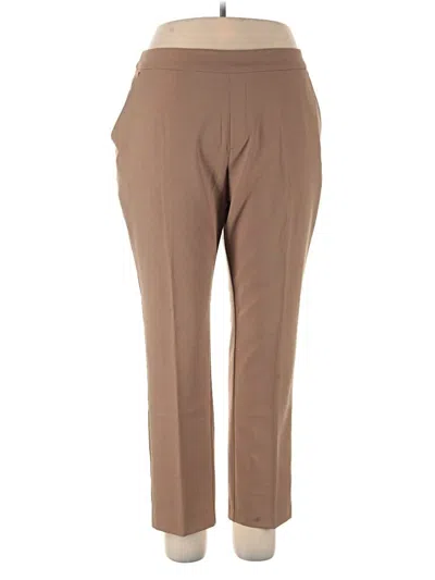 Pre-owned Susan Graver Dress Pants In Brown