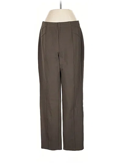 Pre-owned Susan Graver Dress Pants In Brown