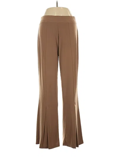Pre-owned Susan Graver Dress Pants In Brown