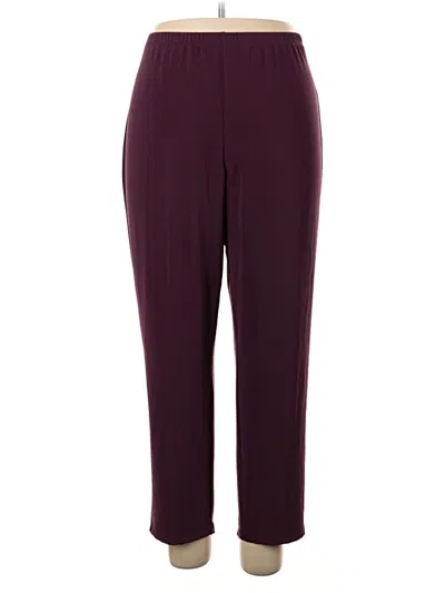Pre-owned Susan Graver Dress Pants In Burgundy