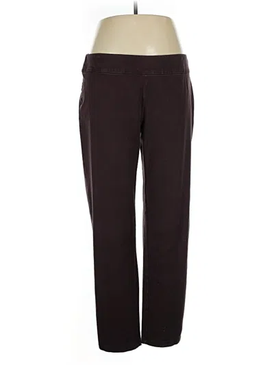 Pre-owned Susan Graver Dress Pants In Burgundy