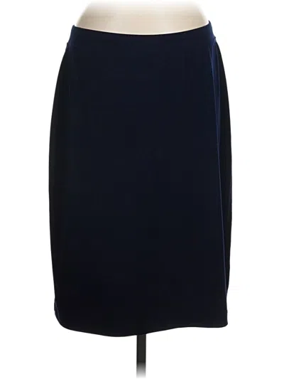 Pre-owned Susan Graver Formal Skirt In Blue