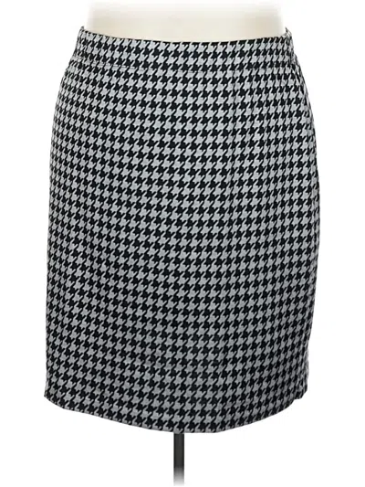 Pre-owned Susan Graver Formal Skirt In Gray