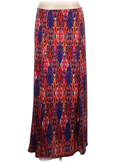 Pre-owned Susan Graver Formal Skirt In Red