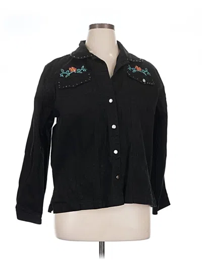 Pre-owned Susan Graver Jacket In Black