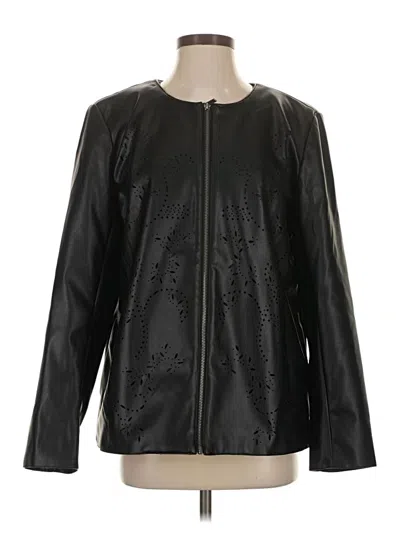 Pre-owned Susan Graver Jacket In Black