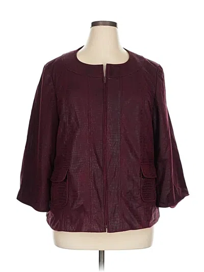 Pre-owned Susan Graver Jacket In Burgundy