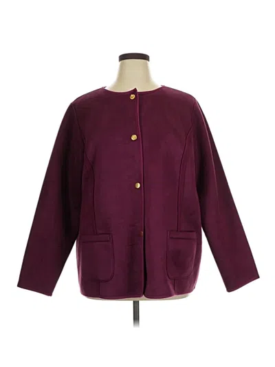 Pre-owned Susan Graver Jacket In Burgundy