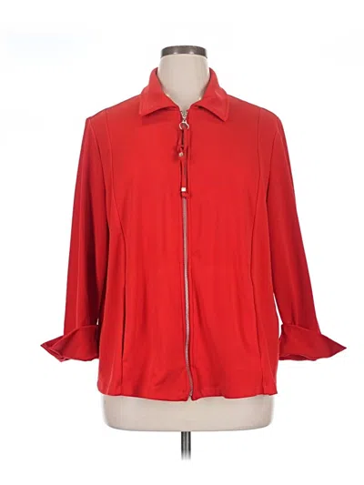 Pre-owned Susan Graver Jacket In Red