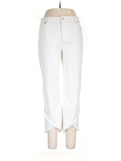 Pre-owned Susan Graver Jeans In White