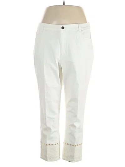 Pre-owned Susan Graver Jeans In White