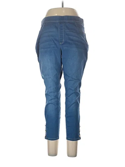 Pre-owned Susan Graver Jeggings In Blue