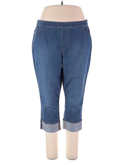 Pre-owned Susan Graver Jeggings In Blue