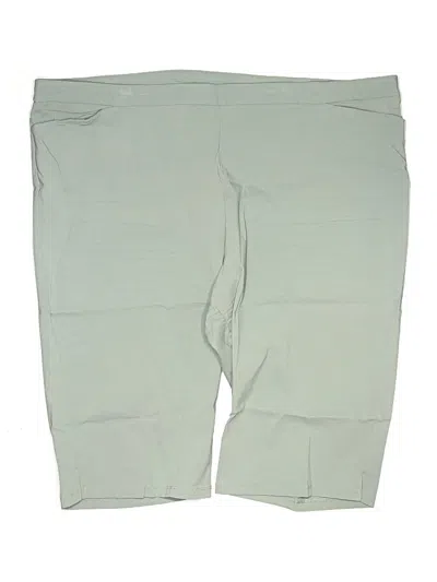 Pre-owned Susan Graver Khaki Shorts In Green
