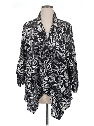 Pre-owned Susan Graver Kimono In Black