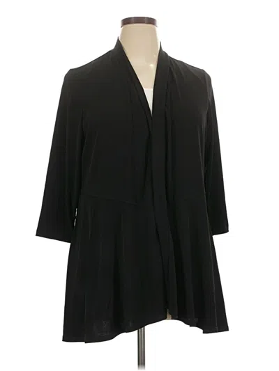 Pre-owned Susan Graver Kimono In Black