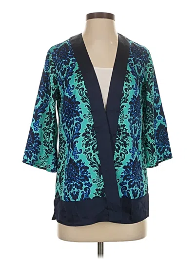 Pre-owned Susan Graver Kimono In Blue