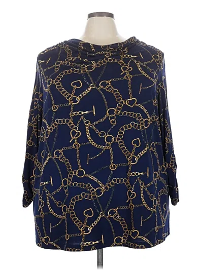 Pre-owned Susan Graver Kimono In Blue