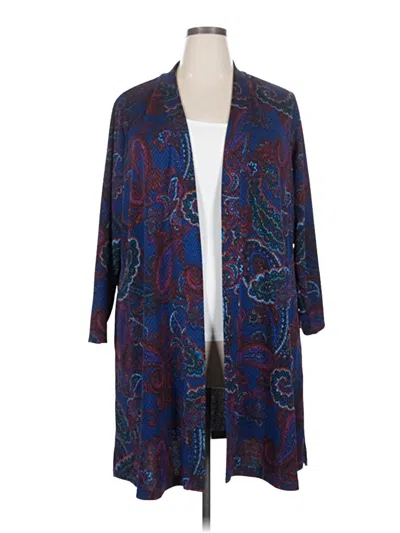 Pre-owned Susan Graver Kimono In Blue