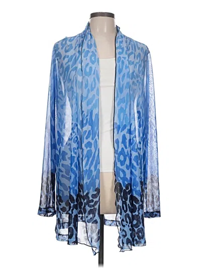 Pre-owned Susan Graver Kimono In Blue