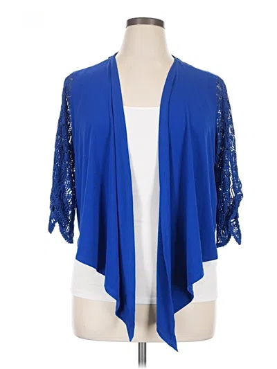 Pre-owned Susan Graver Kimono In Blue