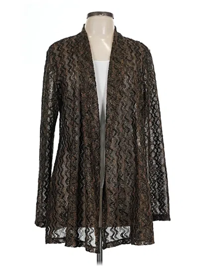 Pre-owned Susan Graver Kimono In Brown