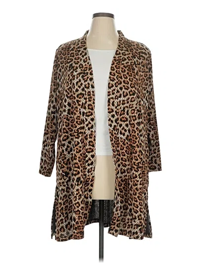 Pre-owned Susan Graver Kimono In Brown