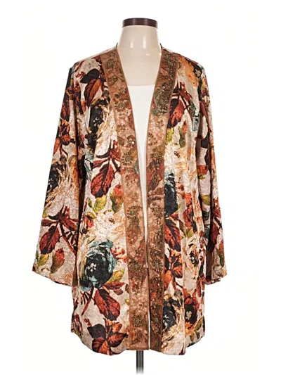 Pre-owned Susan Graver Kimono In Brown