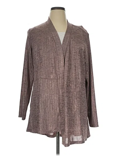 Pre-owned Susan Graver Kimono In Brown