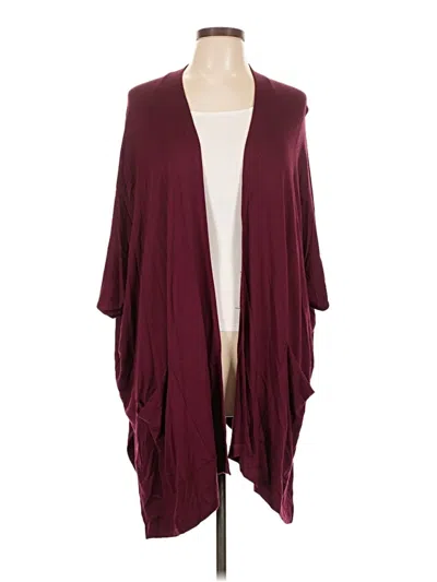 Pre-owned Susan Graver Kimono In Burgundy
