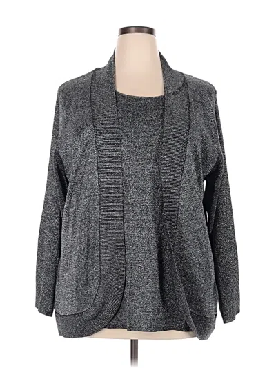 Pre-owned Susan Graver Kimono In Gray