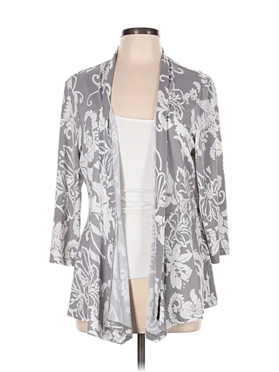 Pre-owned Susan Graver Kimono In Gray