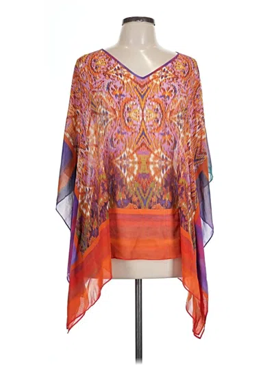 Pre-owned Susan Graver Kimono In Orange