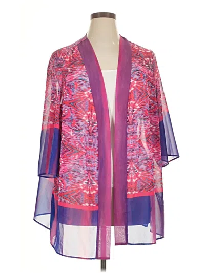 Pre-owned Susan Graver Kimono In Purple