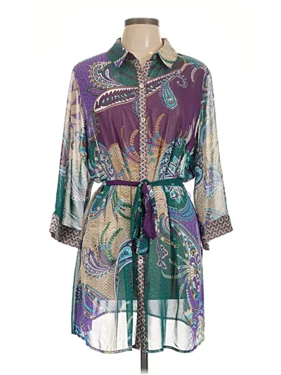 Pre-owned Susan Graver Kimono In Purple