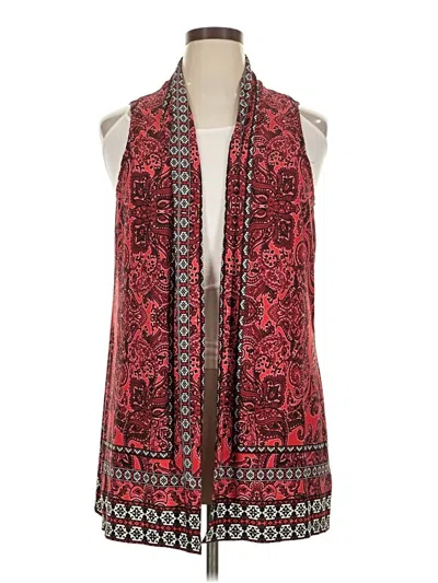 Pre-owned Susan Graver Kimono In Red