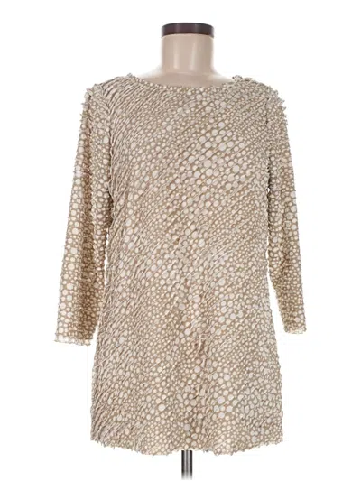 Pre-owned Susan Graver Kimono In Tan
