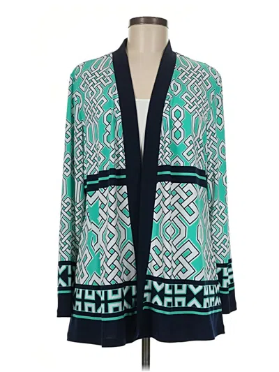 Pre-owned Susan Graver Kimono In Teal