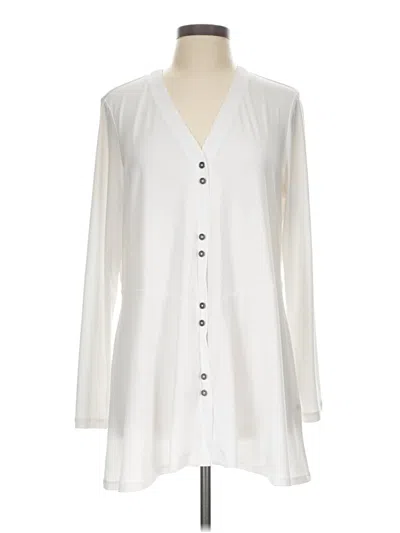 Pre-owned Susan Graver Long Sleeve Blouse In Ivory
