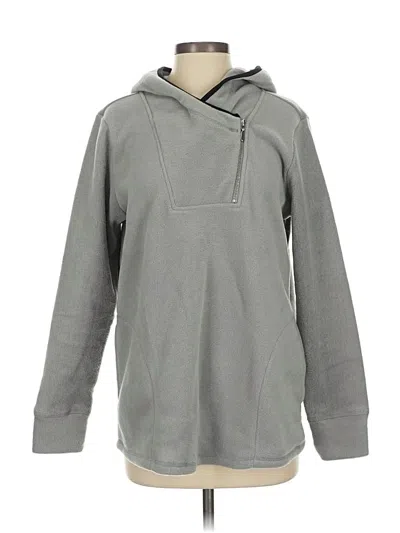 Pre-owned Susan Graver Pullover Hoodie In Gray