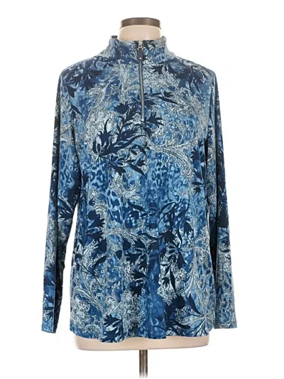 Pre-owned Susan Graver Pullover Sweater In Blue