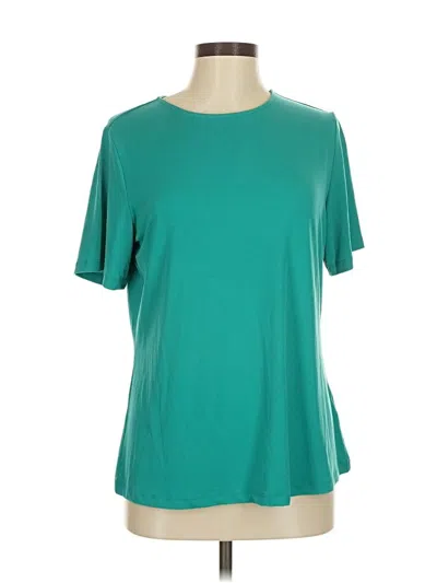 Pre-owned Susan Graver Short Sleeve T-shirt In Blue