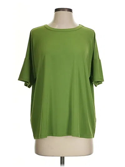 Pre-owned Susan Graver Short Sleeve T-shirt In Green