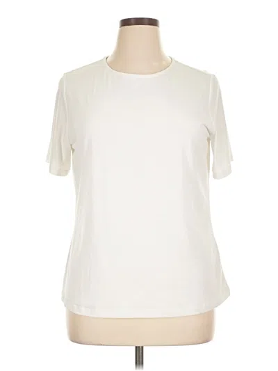 Pre-owned Susan Graver Short Sleeve T-shirt In Ivory