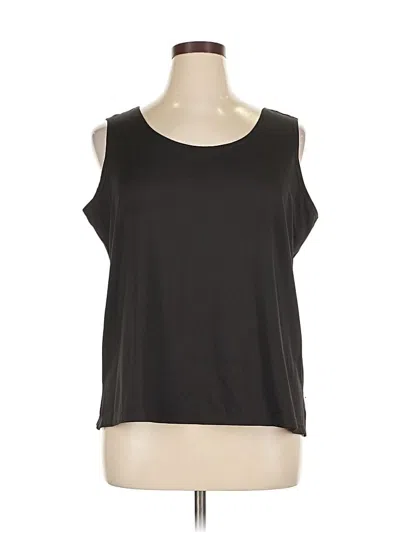 Pre-owned Susan Graver Sleeveless Blouse In Black