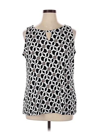 Pre-owned Susan Graver Sleeveless Blouse In Black
