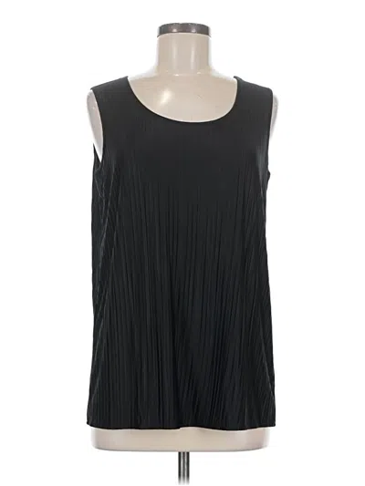 Pre-owned Susan Graver Sleeveless Blouse In Black